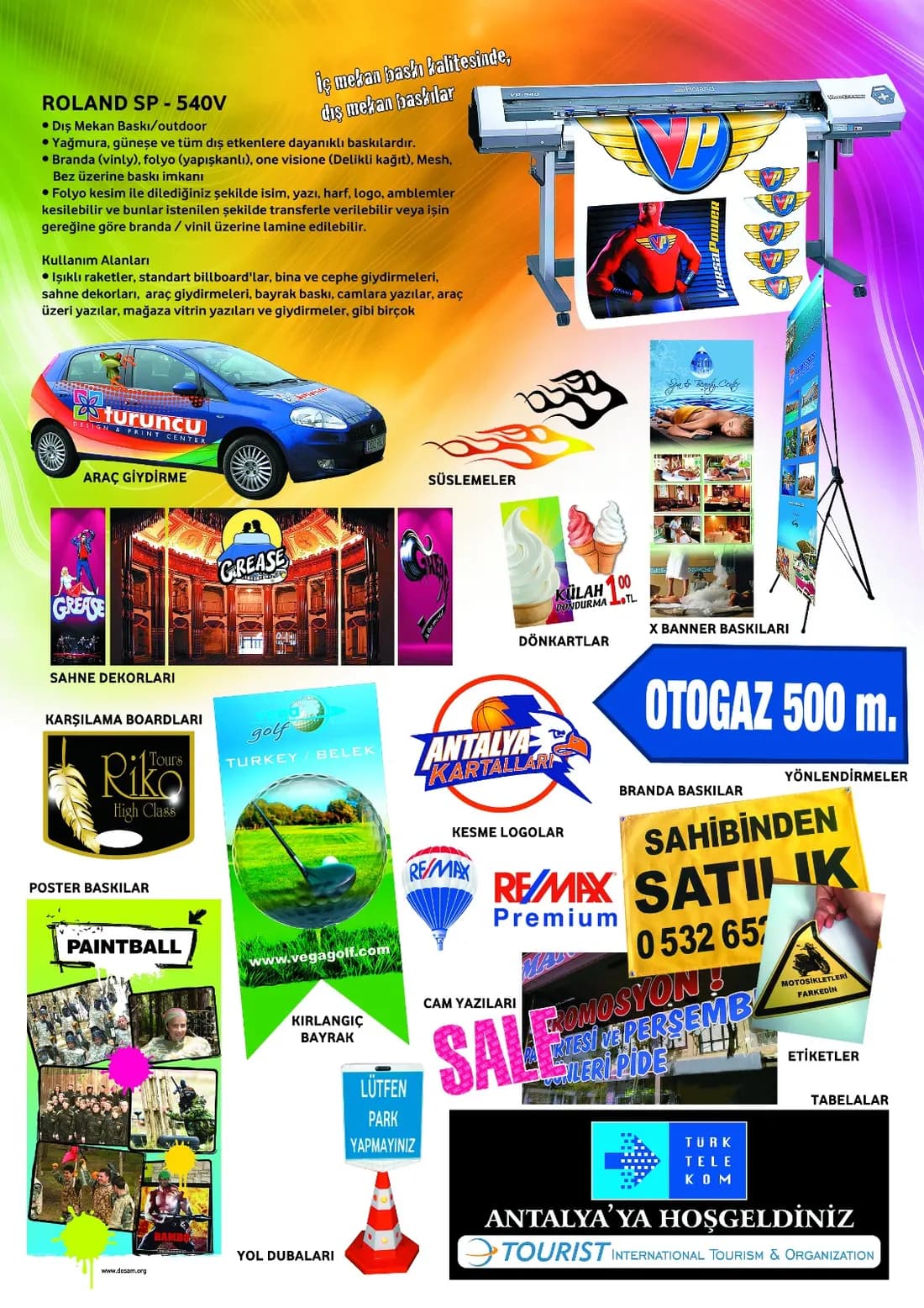 Roland SP-540V ile dış mekan baskı